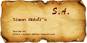 Simon Abbás névjegykártya